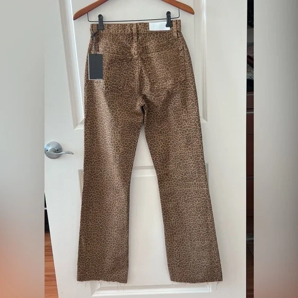 RE/DONE 70S BOOTCUT LEOPARD TWILL JEAN NWT - Picture 8 of 16